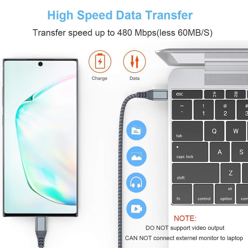 QCEs USB C to USB C Cable for iPhone 16 15 Fast Charging, 60W USB Type C Charger Cord 5Ft Compatible with Apple iPhone 16 15 Pro Plus Max, Galaxy S25 S24, iPad Pro Air Mini, MacBook Air - Image 4